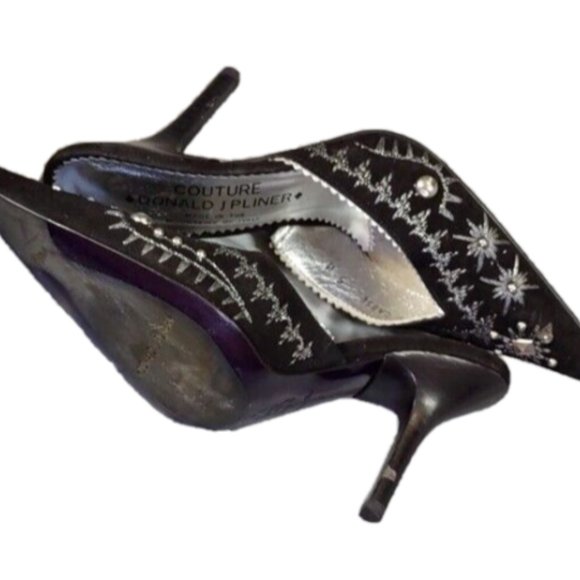 Donald J Pliner Italian Couture Studded Slide Heels sz 5 ~ Like new, 1minor flaw - Picture 9 of 12